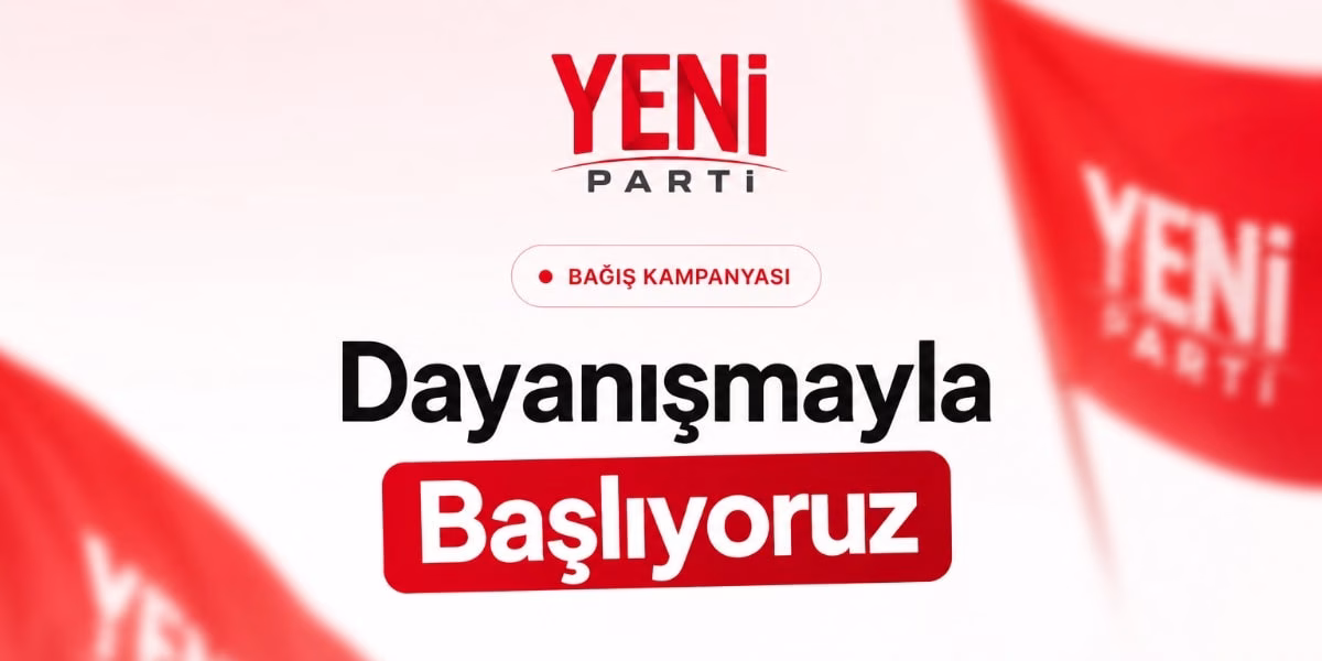 DAYANIŞMAYLA BAŞLIYORUZ!  YENİ PARTİ'Yİ MİLLETİMİZ KURDU. BÜYÜTECEK OLAN DA, İKTİDARA TAŞIYACAK OLAN DA YİNE MİLLETİMİZDİR.  ŞİMDİ YENİ NESİL PARTİ-MİLLET DAYANIŞMASINI BİRLİKTE BÜYÜTME ZAMANI.
