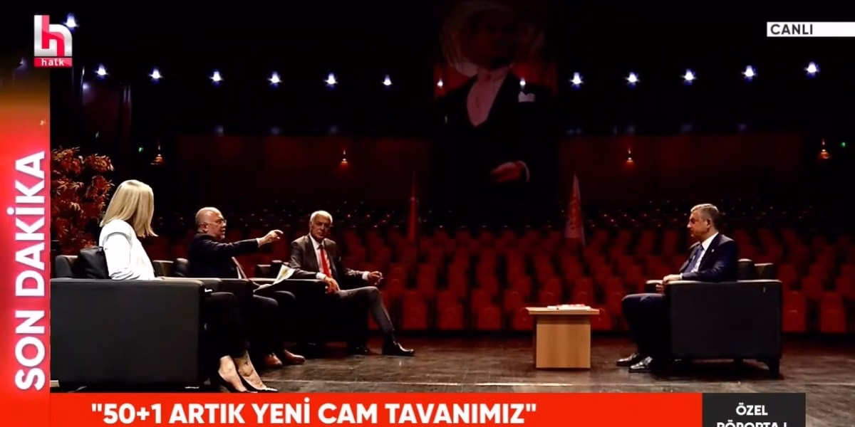 YENİ PARTİ GENEL BAŞKANI ÖZGÜR ÖZEL HALK TV CANLI YAYININA KATILDI