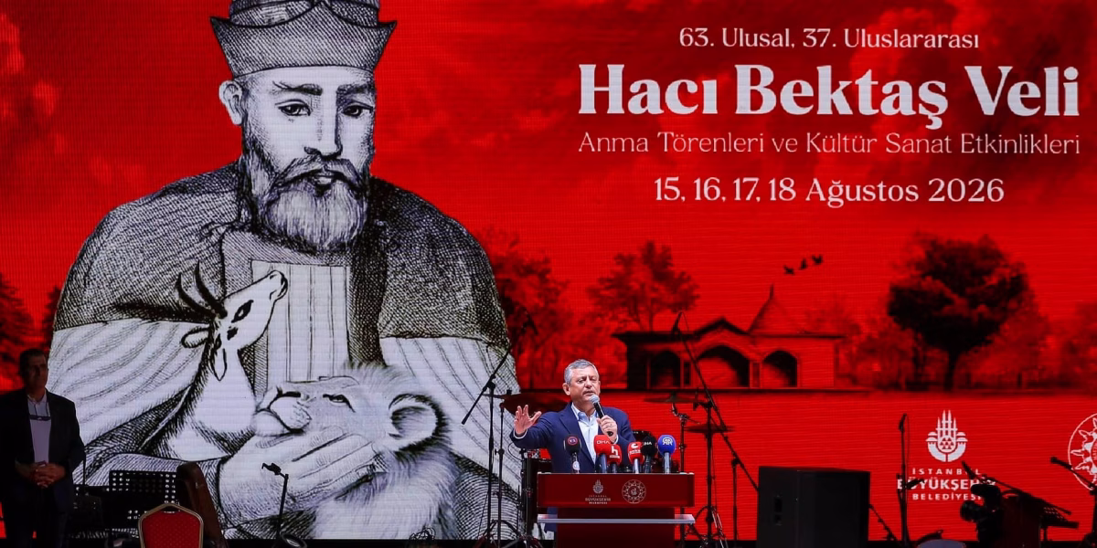YENİ PARTİ GENEL BAŞKANI ÖZGÜR ÖZEL, NEVŞEHİR'DE DÜZENLENEN 63'ÜNCÜ ULUSAL VE 37'NCİ ULUSLARARASI HACI BEKTAŞ VELİ ANMA TÖRENLERİ VE KÜLTÜR SANAT ETKİNLİĞİ'NE KATILDI.
